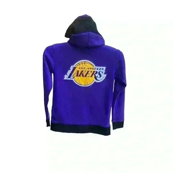 NWOT Nike LA Lakers NBA Therma Flex Purple Showtime Hoodie Youth Small - Picture 4 of 8